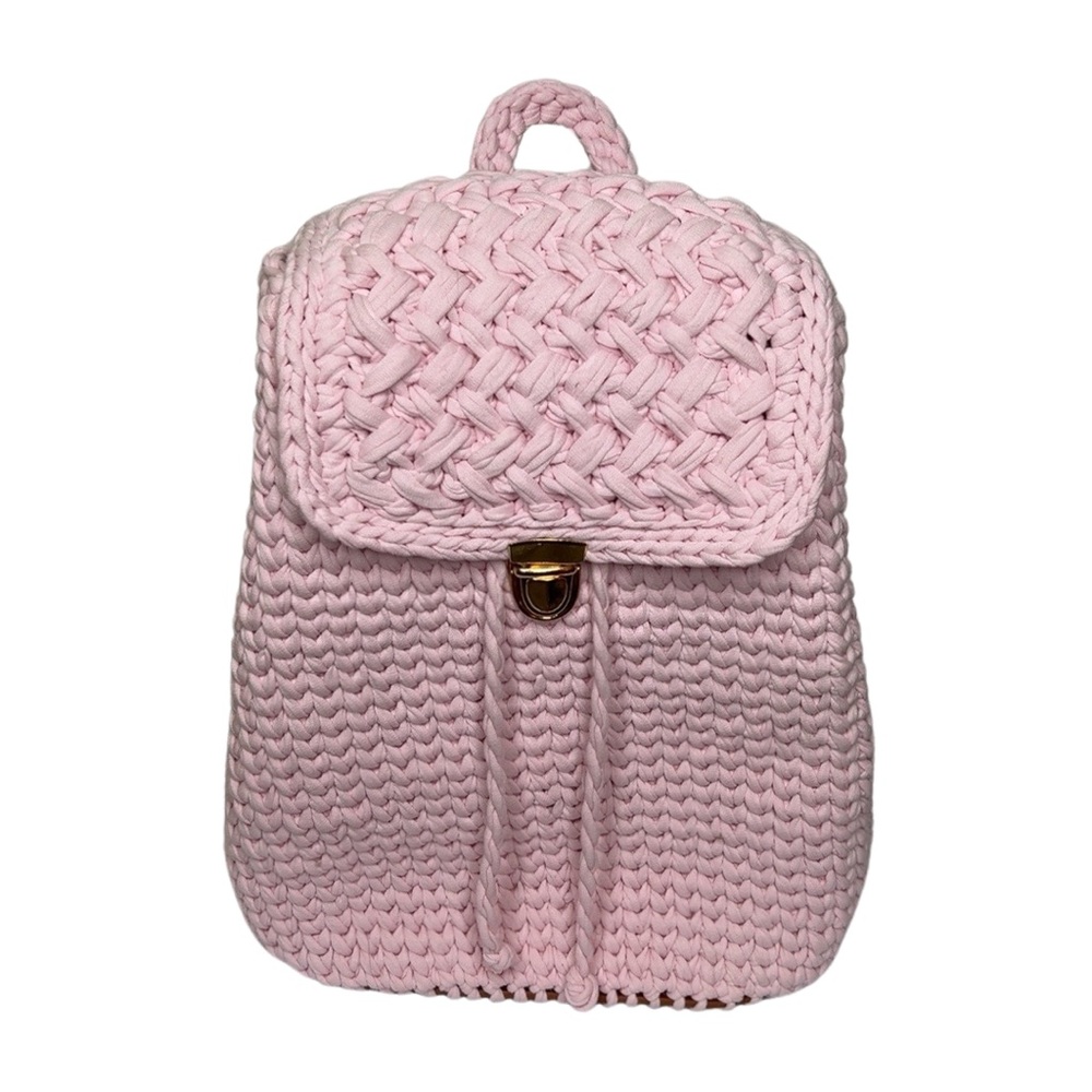Pink Crochet Backpack - Picture 4 of 5
